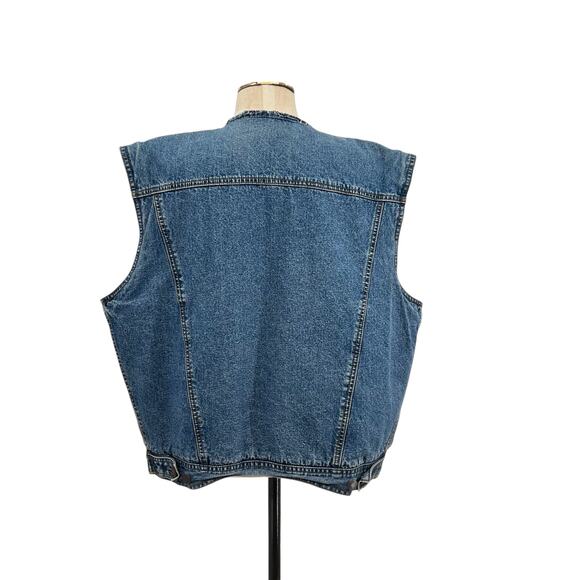 Gap Vintage Denim Vest Sherpa Lined Sleeveless Oversized Size Large - Picture 10 of 10